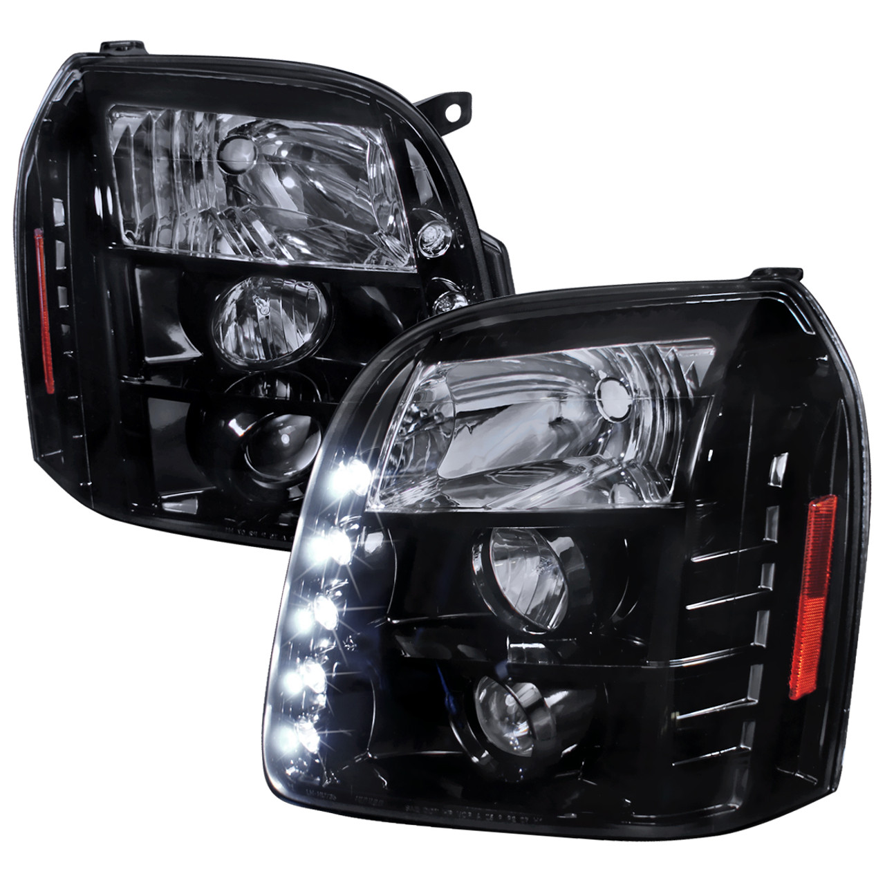 2007-2014 GMC Yukon/Yukon XL Projector Headlights (Glossy Black