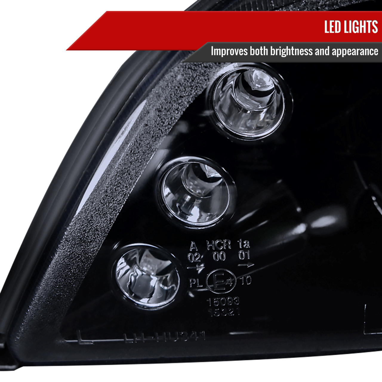 1996-2003 BMW E39 5 Series Dual Halo Projector Headlights (Glossy