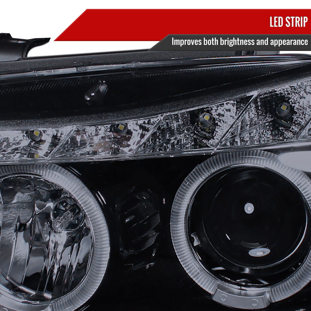 Spec-D LED Dual Projector Headlights - 6-11 E90 3 Series - Matte Black  Housing/Clear Lenses