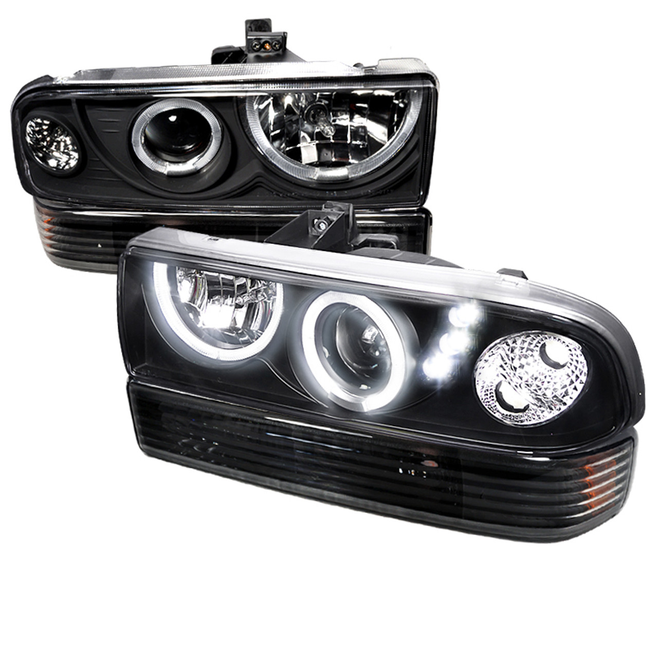 1998-2004 Chevrolet S10 Blazer Dual Halo Projector Headlights w