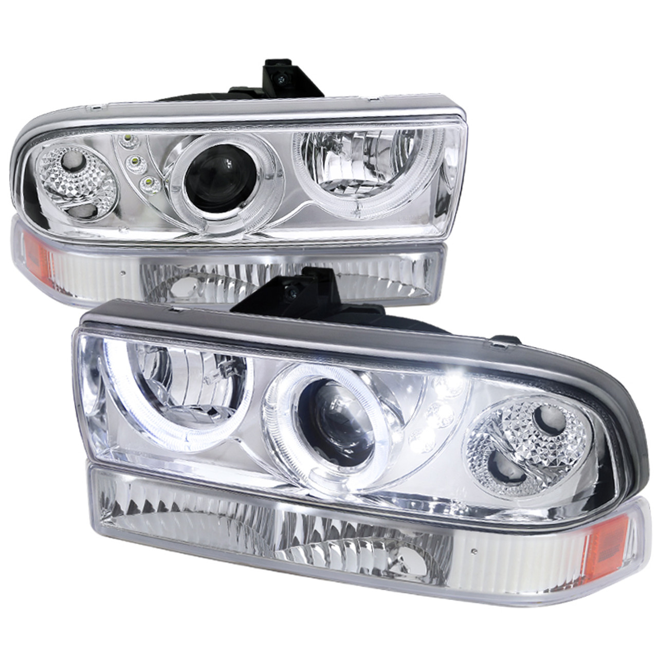 1998-2004 Chevrolet S10 Blazer Dual Halo Projector Headlights w