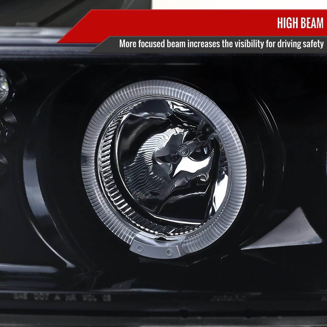 2004-2012 GMC Canyon/ Chevrolet Colorado Dual Halo Projector Headlights  (Glossy Black Housing/Smoke Lens) - Spec-D Tuning