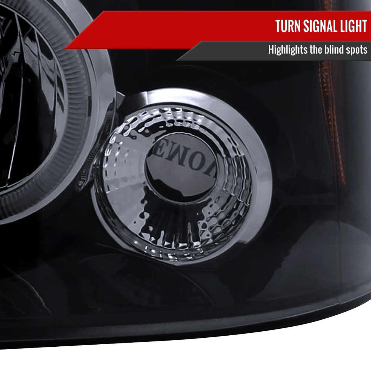 2001-2004 Nissan Frontier Dual Halo Projector Headlights (Glossy