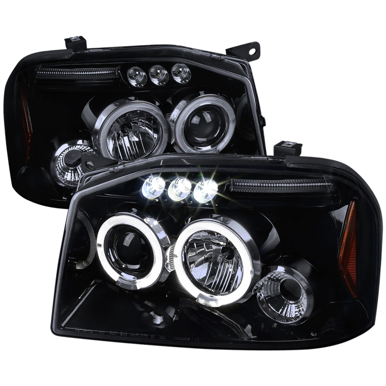 2001-2004 Nissan Frontier Dual Halo Projector Headlights (Glossy