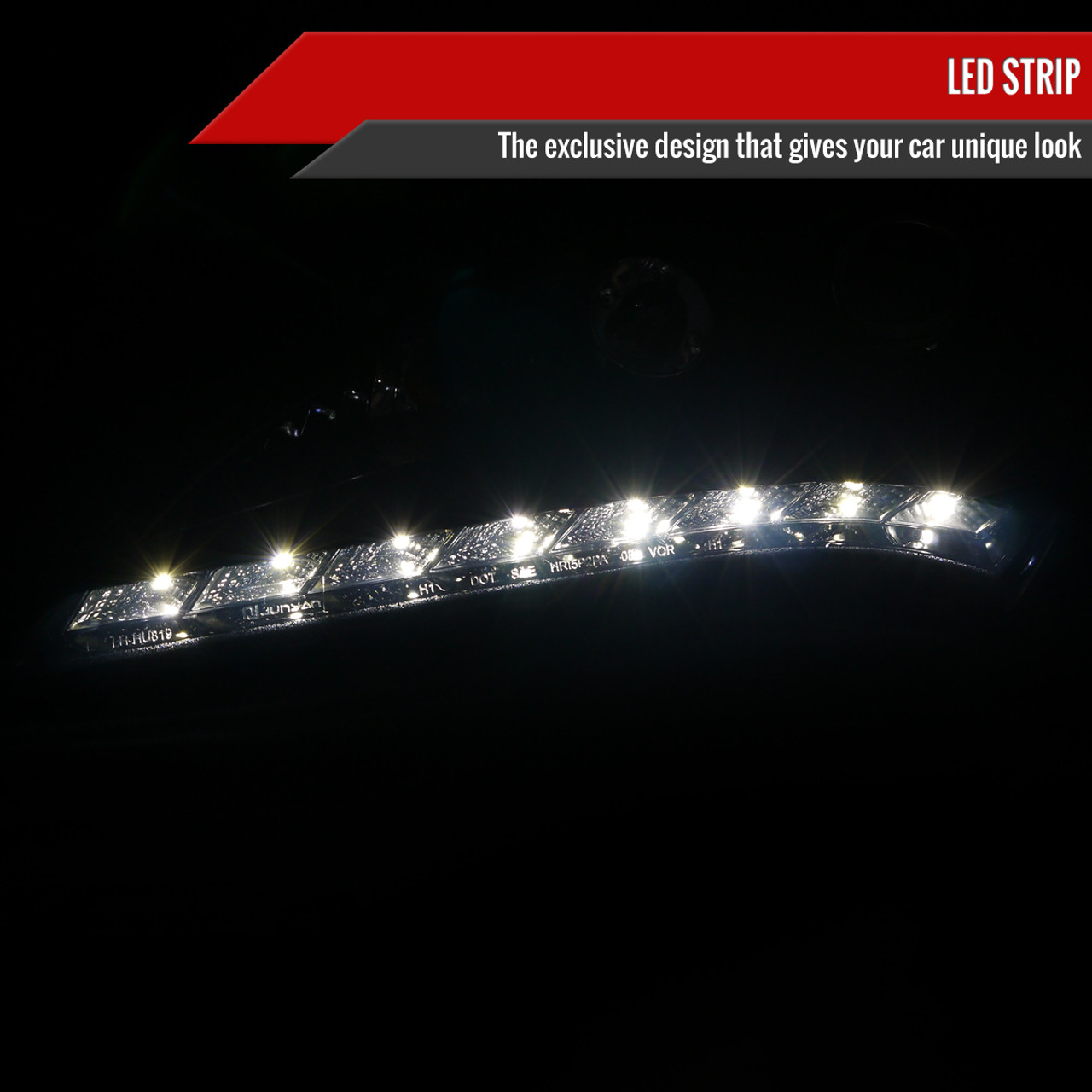 2010-2012 Hyundai Genesis Coupe R8 Style LED Strip Projector