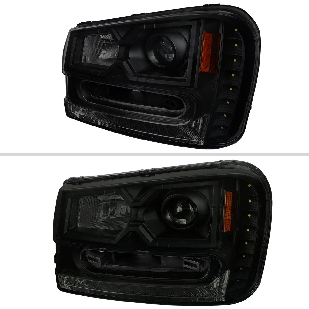 2002-2009 Chevrolet Trailblazer Projector Headlights w/ LED Light