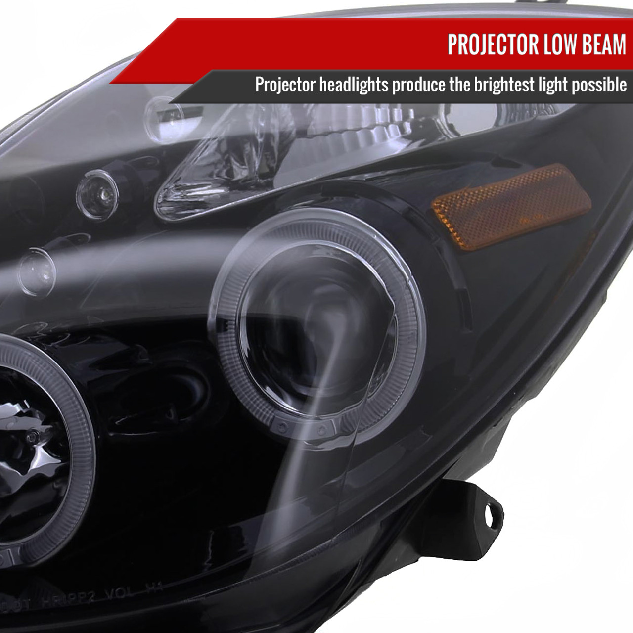 2006-2008 Toyota Yaris Dual Halo Projector Headlights (Glossy