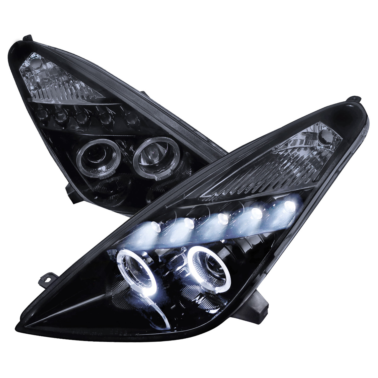 2000-2005 Toyota Celica Dual Halo Projector Headlights (Glossy