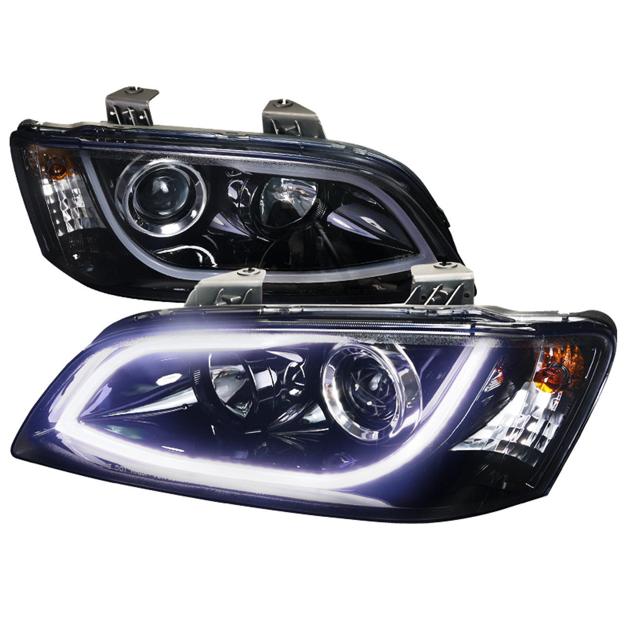 2008-2009 Pontiac G8 LED Bar Projector Headlights (Glossy Black