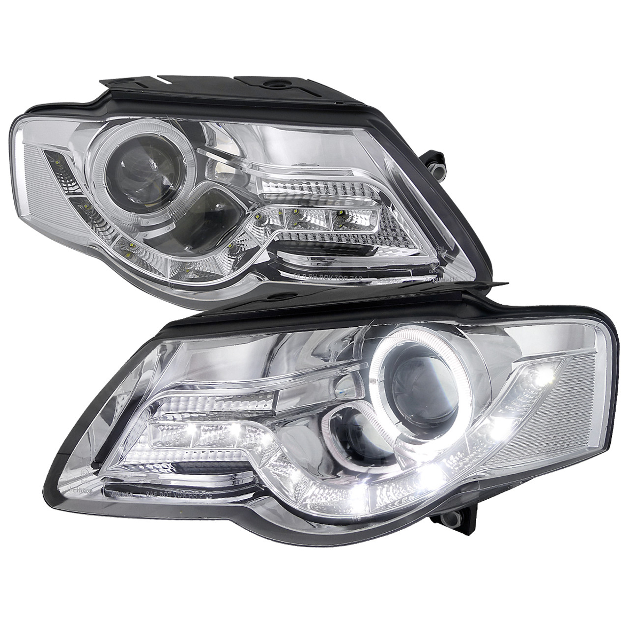 2006-2010 Volkswagen Passat Halo Projector Headlights w/ R8 Style