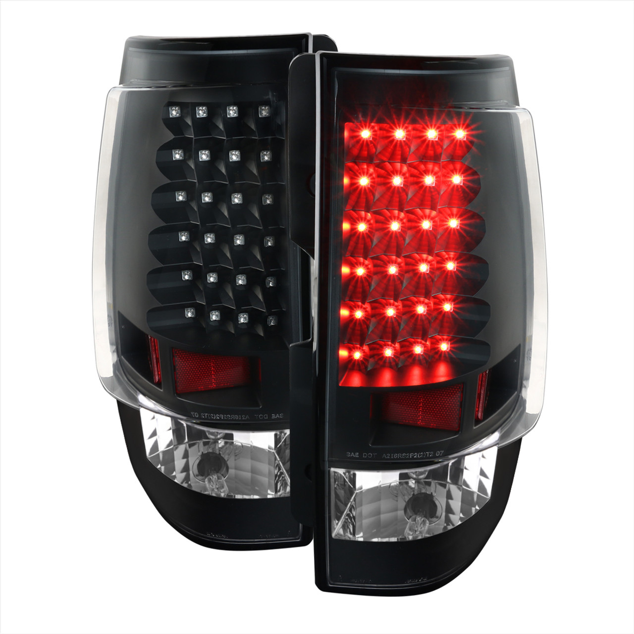 2007-2014 Chevrolet Tahoe/Suburban LED Tail Lights (Matte Black