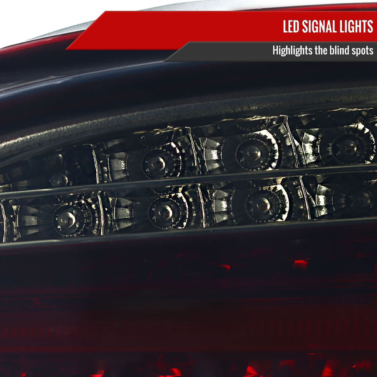 2004-2007 BMW E60 5 Series Sedan LED Tail Lights (Chrome Housing/Red Smoke  Lens) - Spec-D Tuning