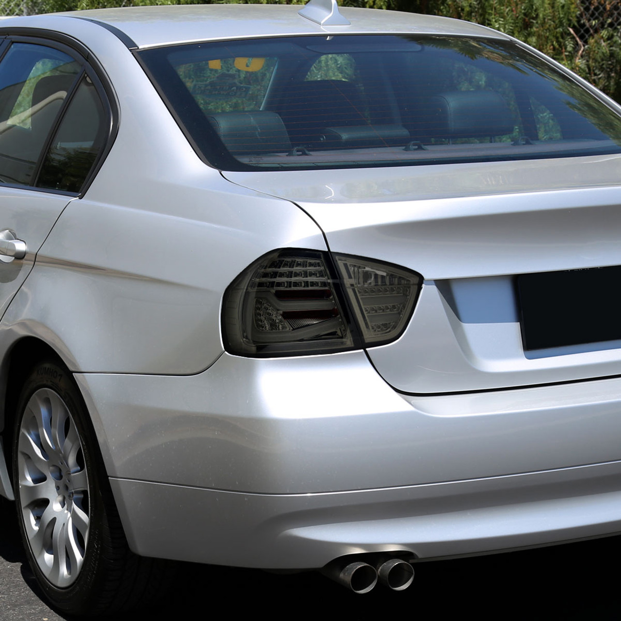 2005-2008 BMW E90 3 Series Sedan LED Tail Lights (Chrome Housing/Smoke  Lens) - Spec-D Tuning