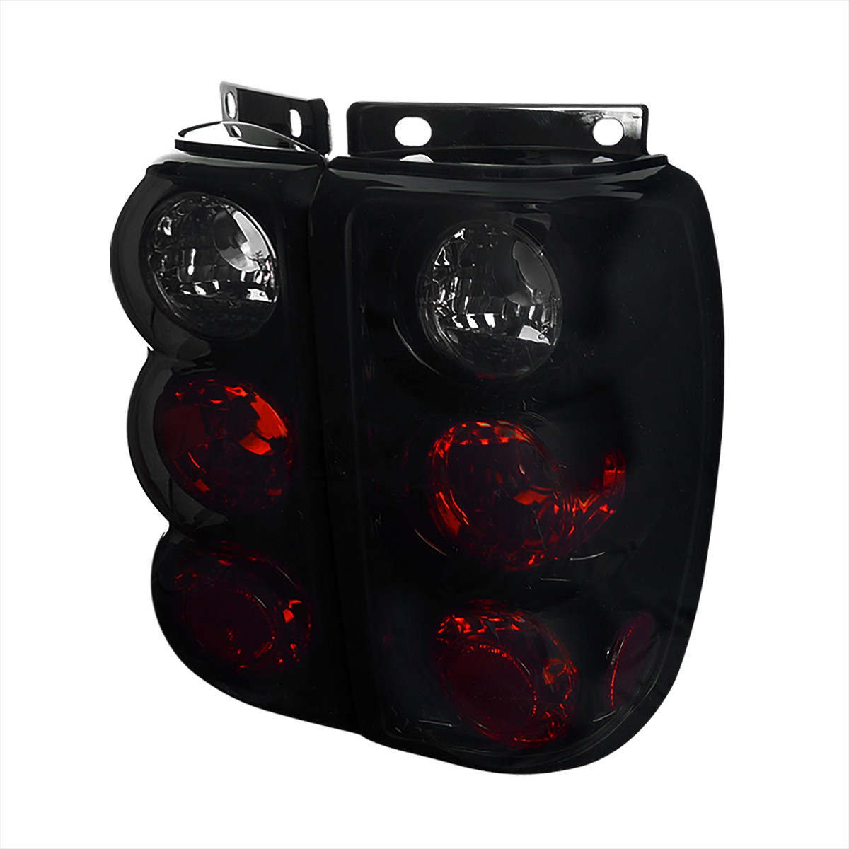 1995-1997 Ford Explorer Tail Lights (Glossy Black Housing/Smoked
