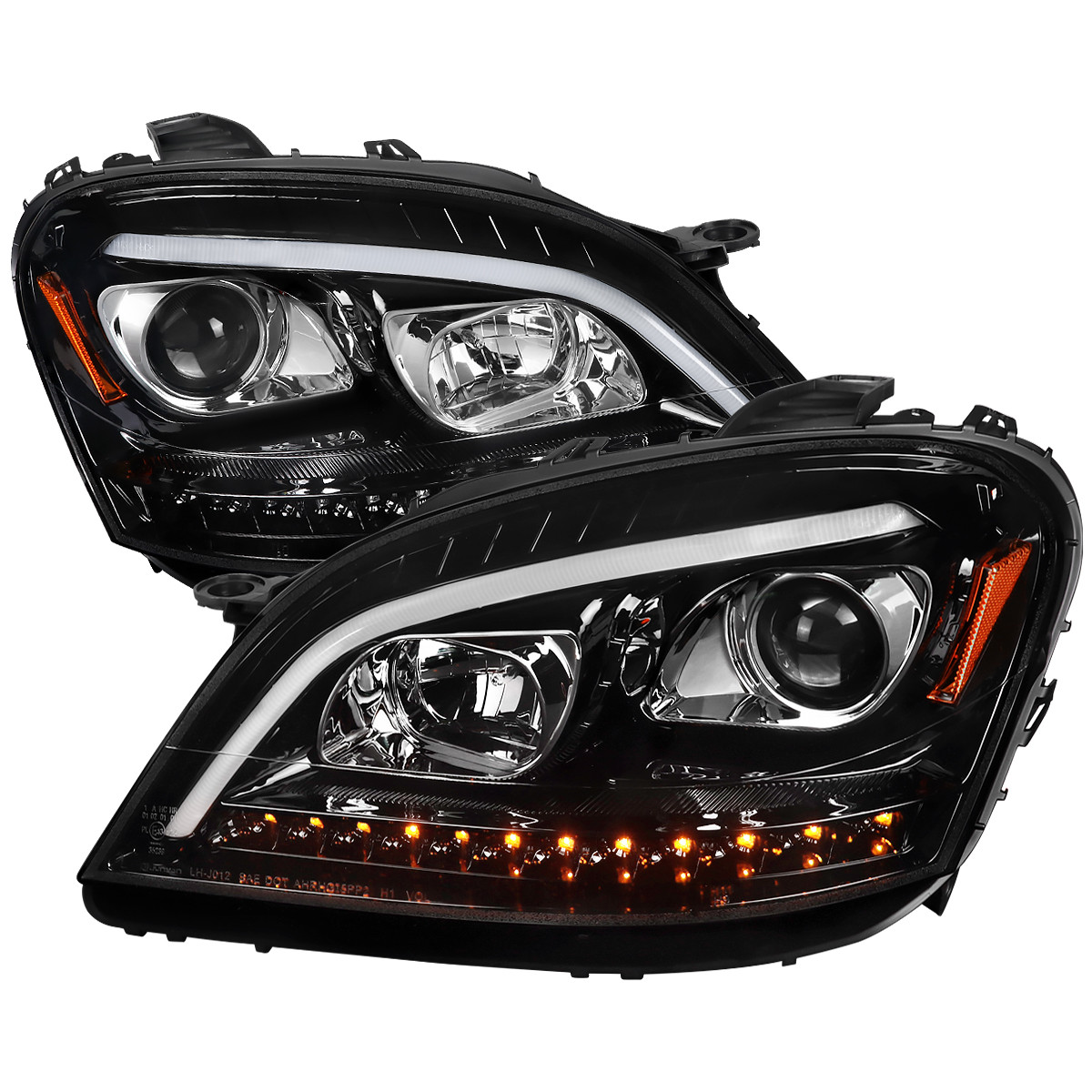 コ*チ様 ベンツML W164ヘッドライト 2006-2008 Mercedes Benz W164 ML Class LED Bar Projector Headlights