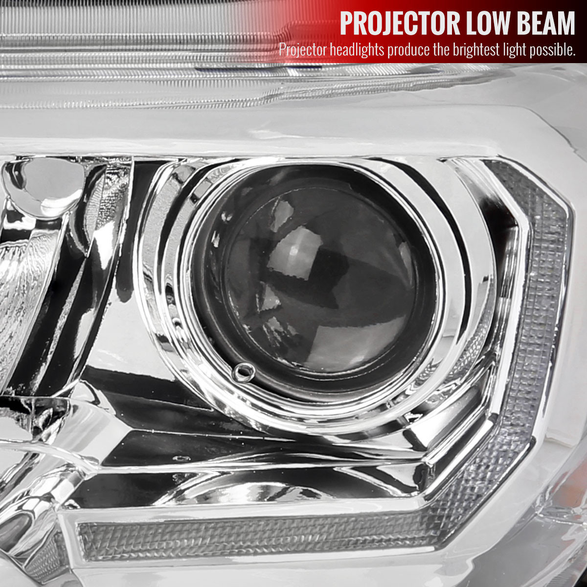 2016-2023 Toyota Tacoma LED Bar Projector Headlight (Chrome