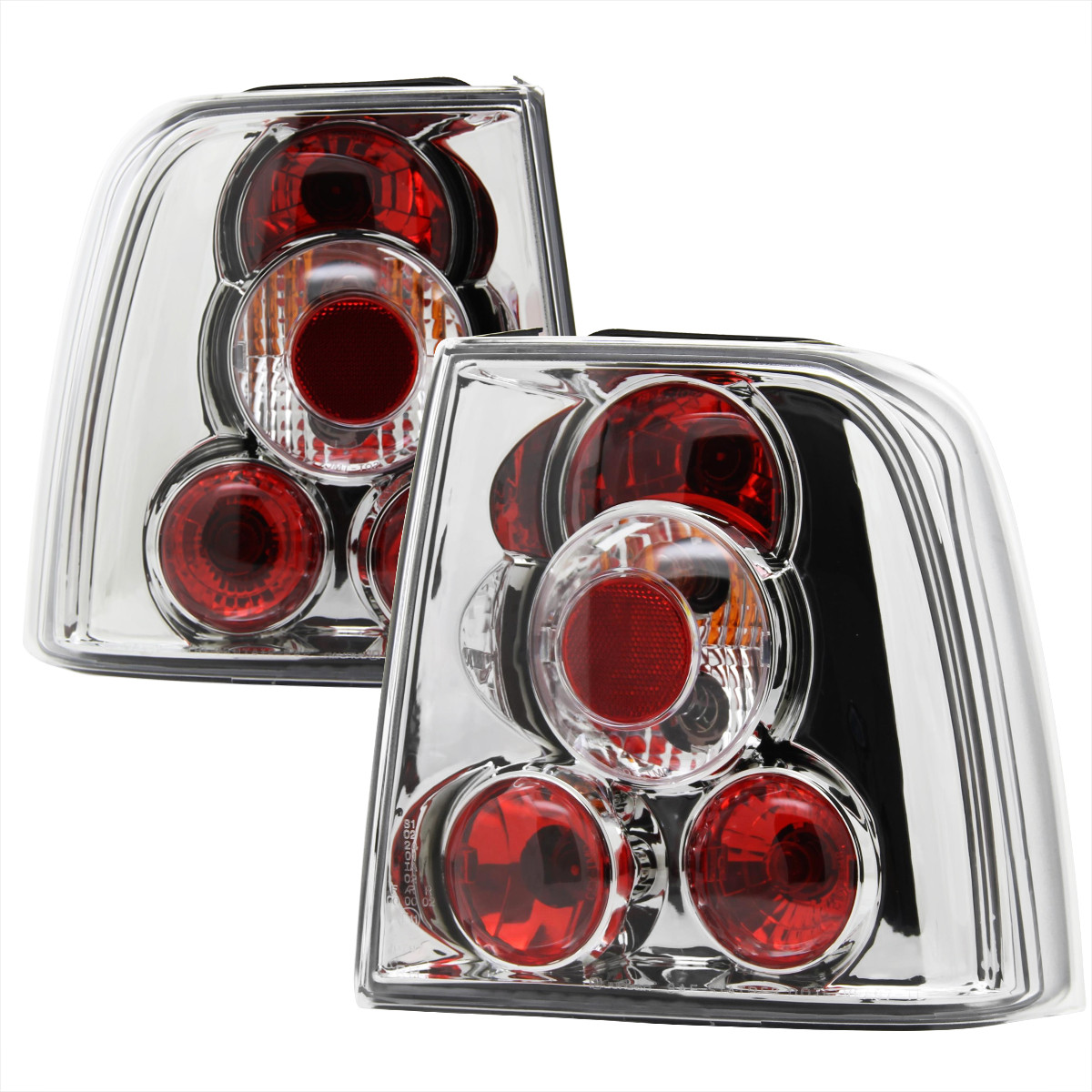 2001-2005 Honda Civic Winjet 4dr Led Tail Light- Chrome / Red