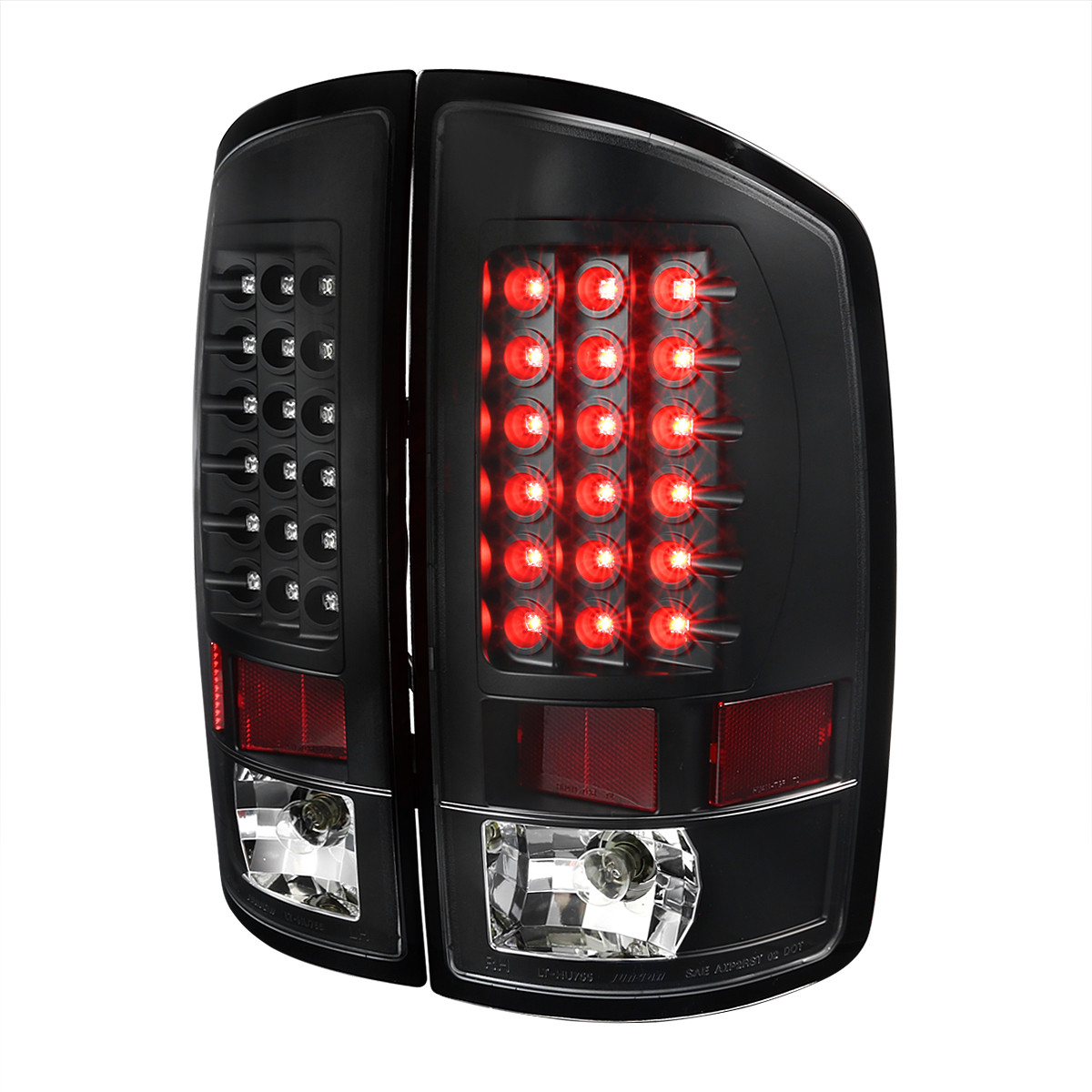 2002-2006 Dodge RAM V2 LED Tail Lights (Matte Black Housing/Clear