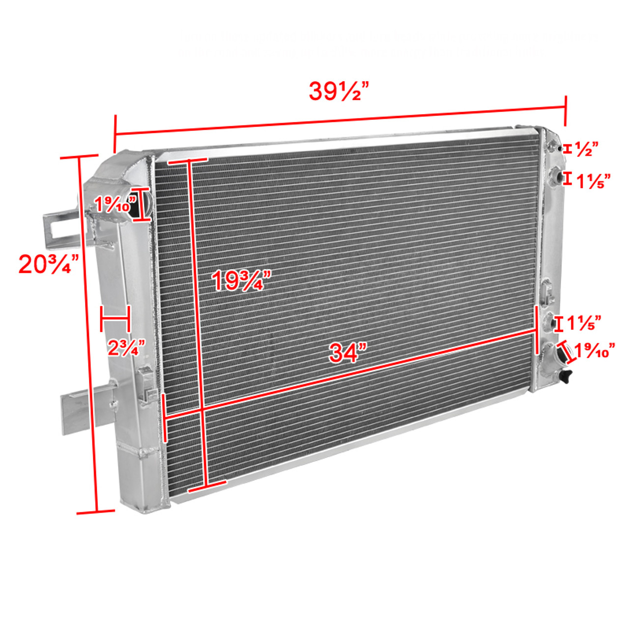 2001-2005 Chevrolet Silverado/GMC Sierra 2500HD 3500HD 6.6L DuraMax 3-Row  Aluminum Performance Radiator - Spec-D Tuning