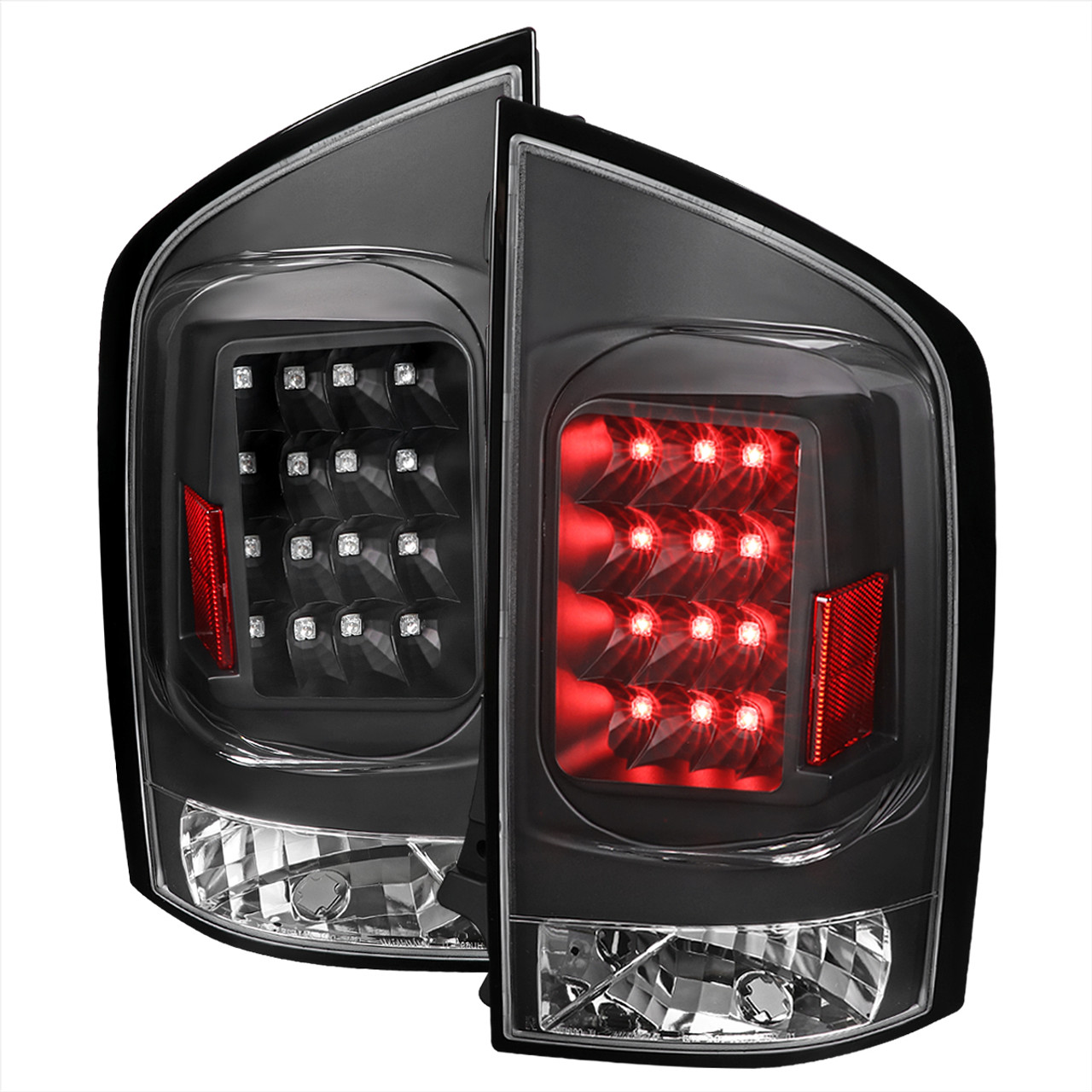 2005 2015 Nissan Armada V2 LED Tail Lights Matte Black Housing