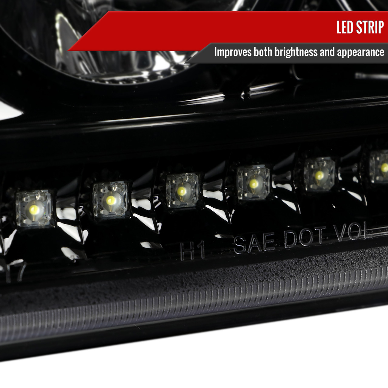 2001-2011 Ford Ranger Projector Headlights w/ LED Light Strip