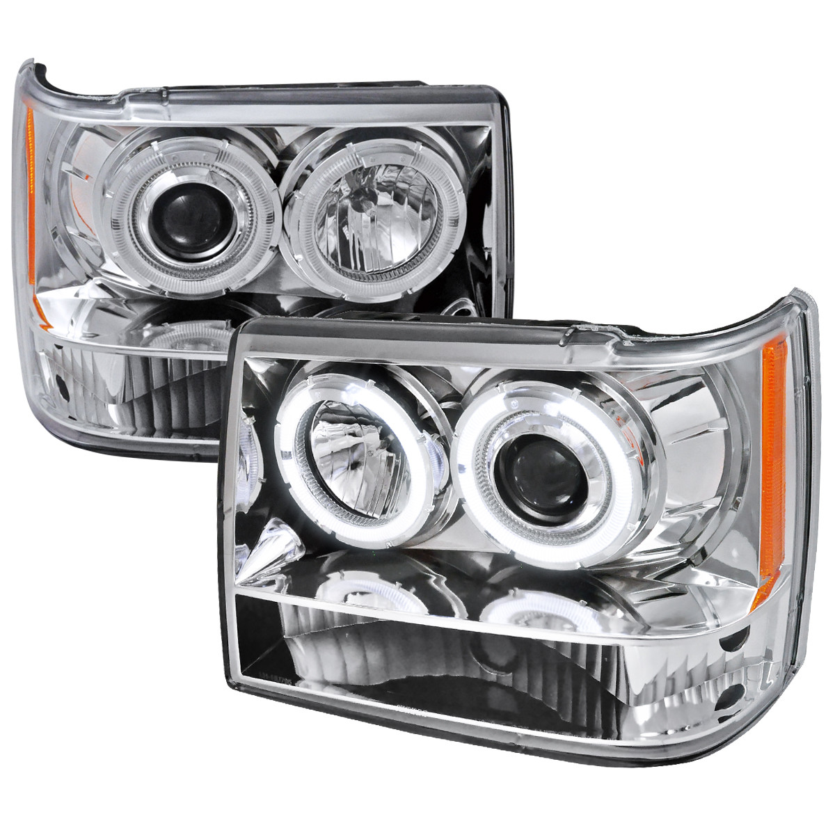 1993-1996 Jeep Grand Cherokee Dual Halo Projector Headlights