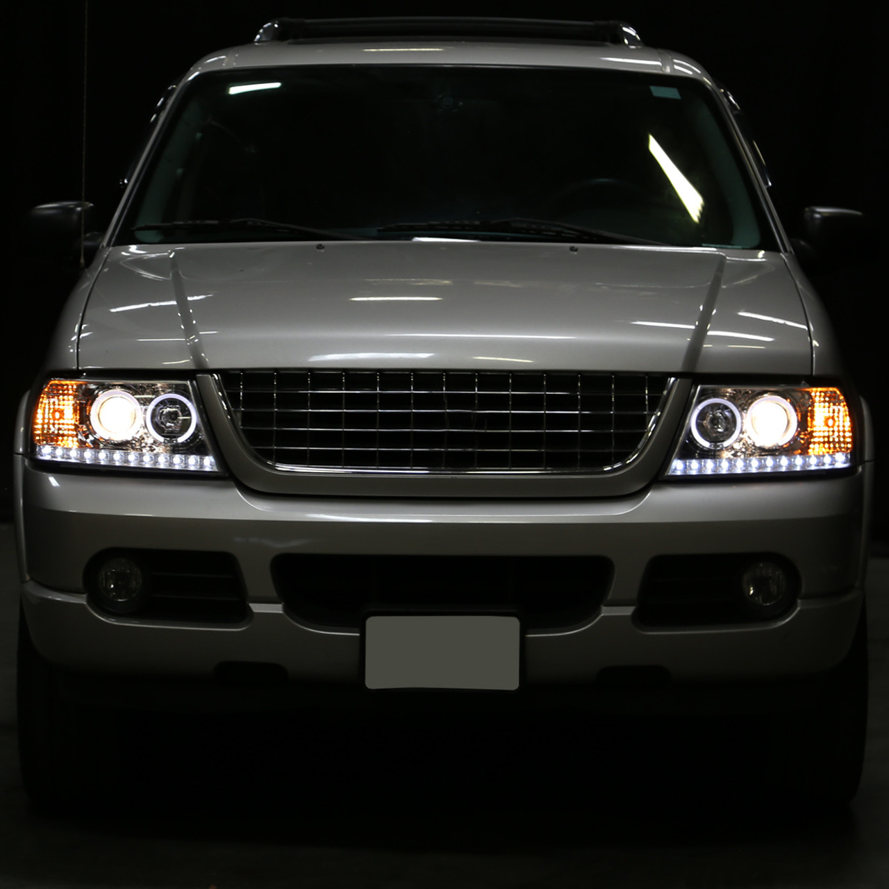 2002-2005 Ford Explorer Dual Halo Projector Headlights (Chrome