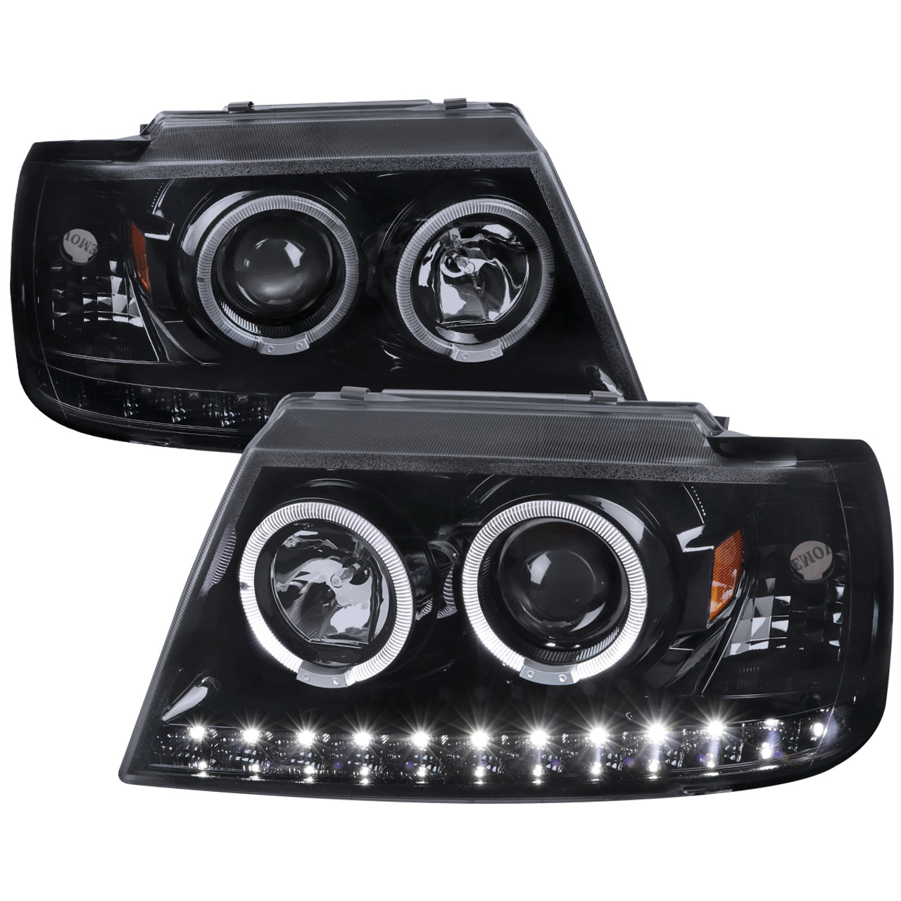 2002-2005 Ford Explorer Dual Halo Projector Headlights (Glossy