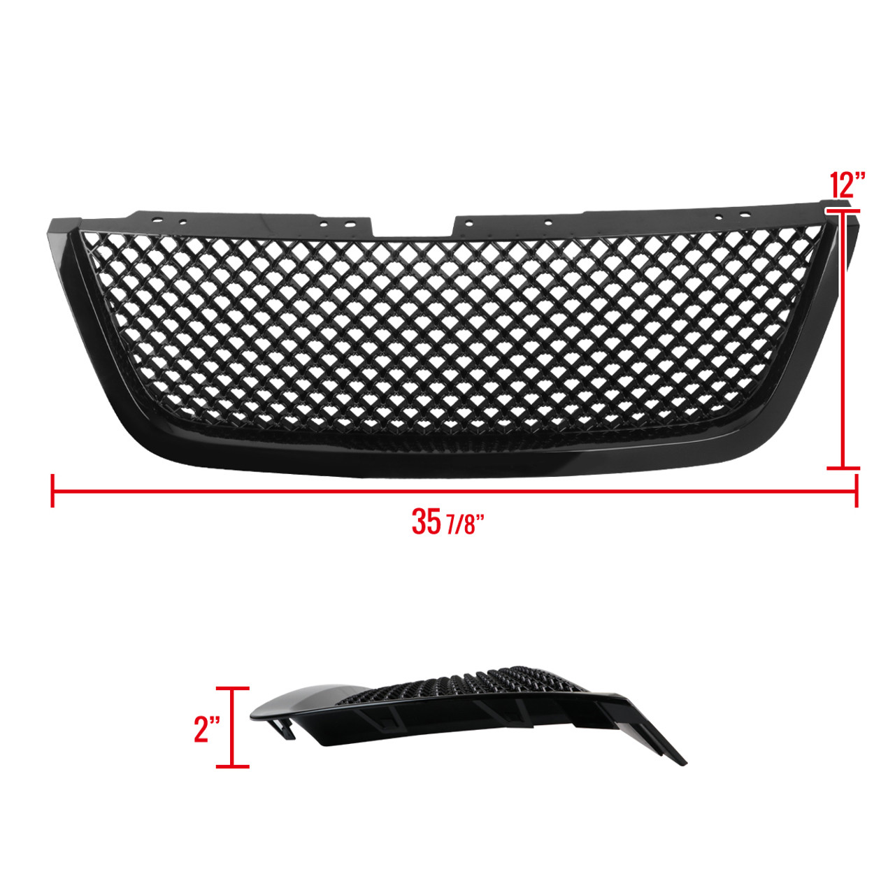 2007-2012 GMC Acadia Black ABS Mesh Grille - Spec-D Tuning