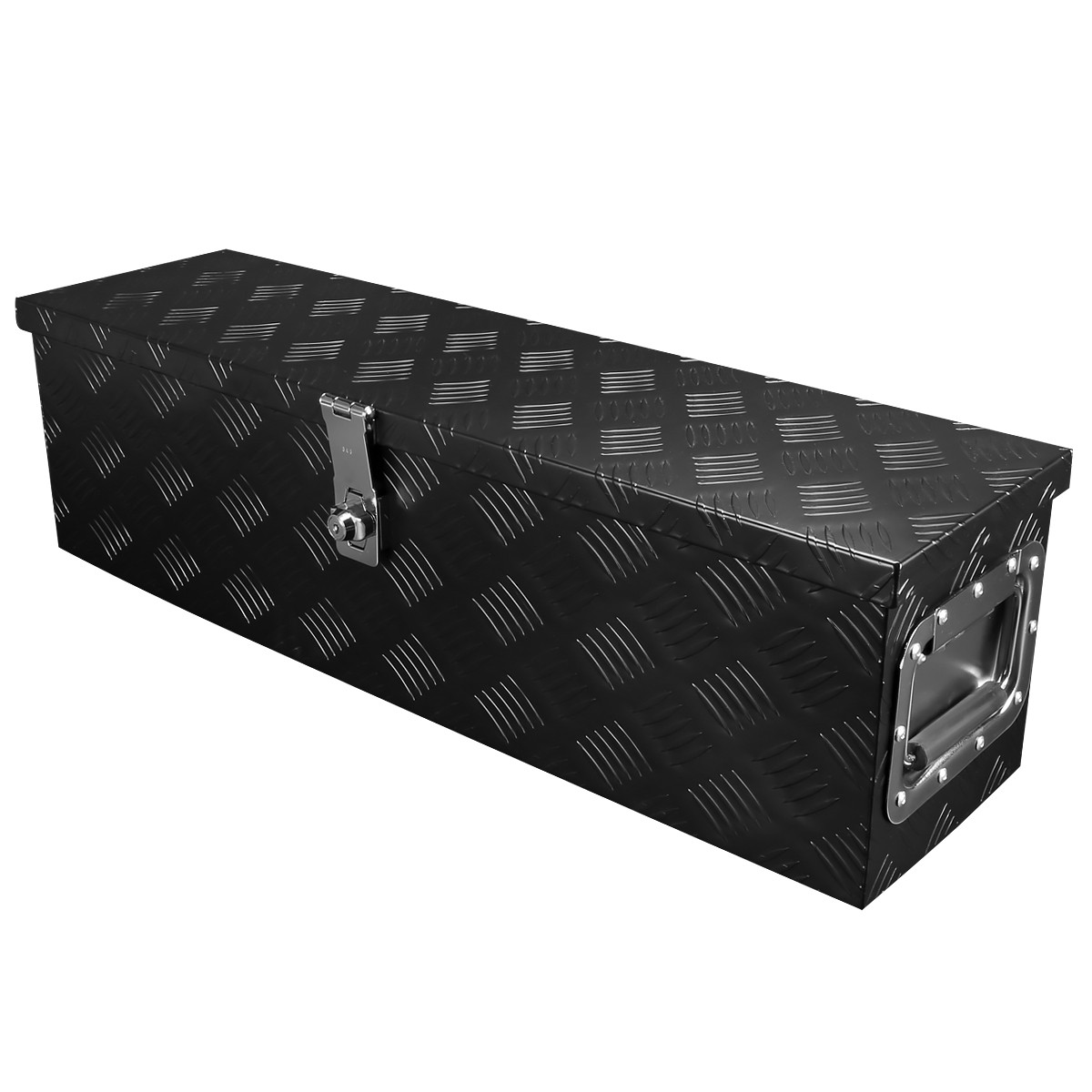 Maxcomotors Heavy Duty Black Aluminum Truck Tool Box - Fits 28"-15" Pickup, Lockable