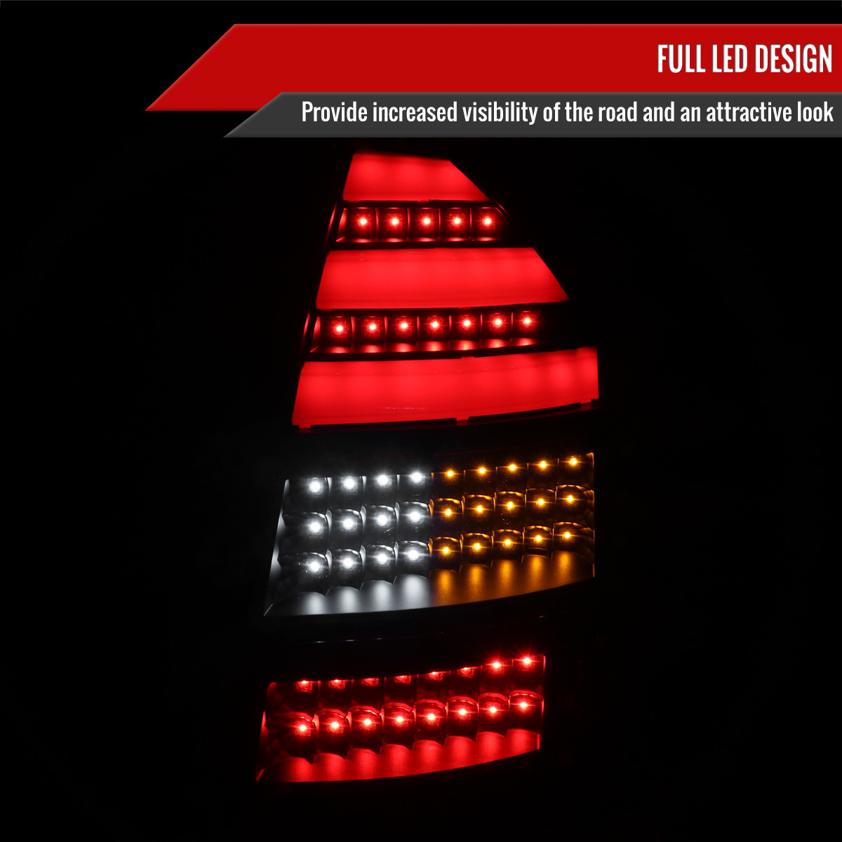 2005-2007 Chrysler 300C V2 LED Tail Lights (Matte Black Housing