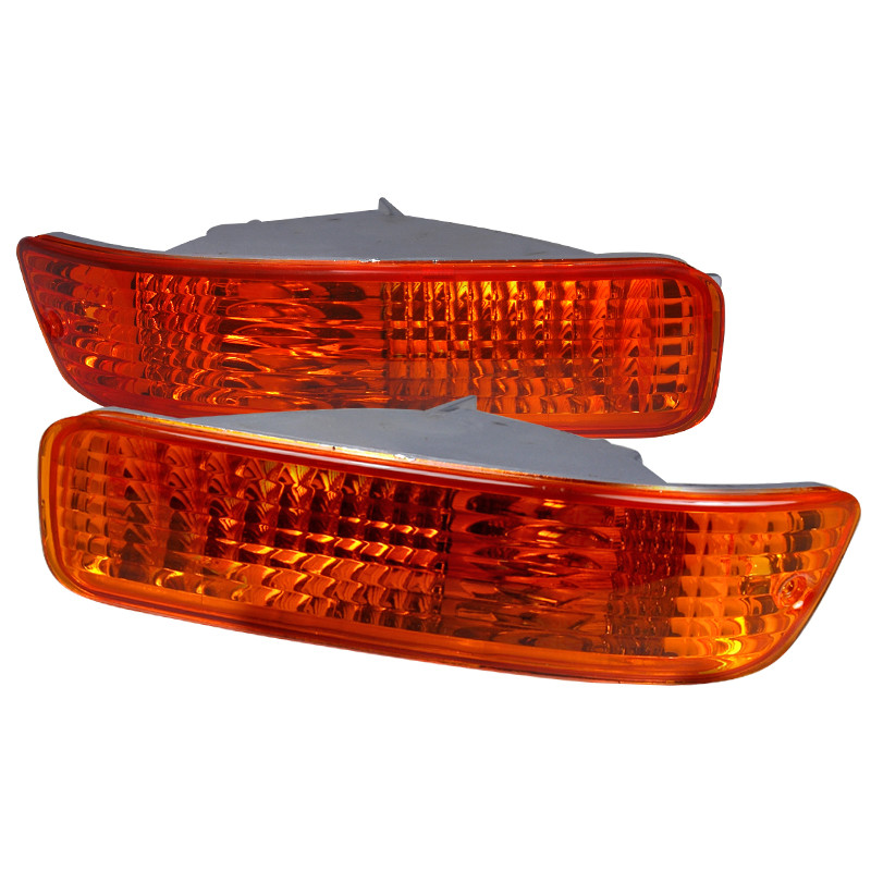 1992-1993 Acura Integra Bumper Lights (Chrome Housing/Amber Lens