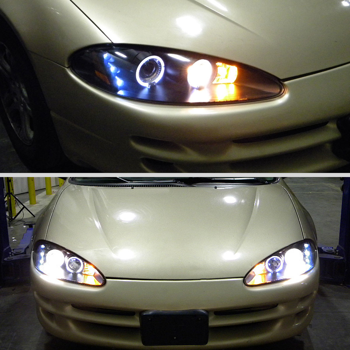 1998-2004 Dodge Intrepid Dual Halo Projector HeadLights (Matte