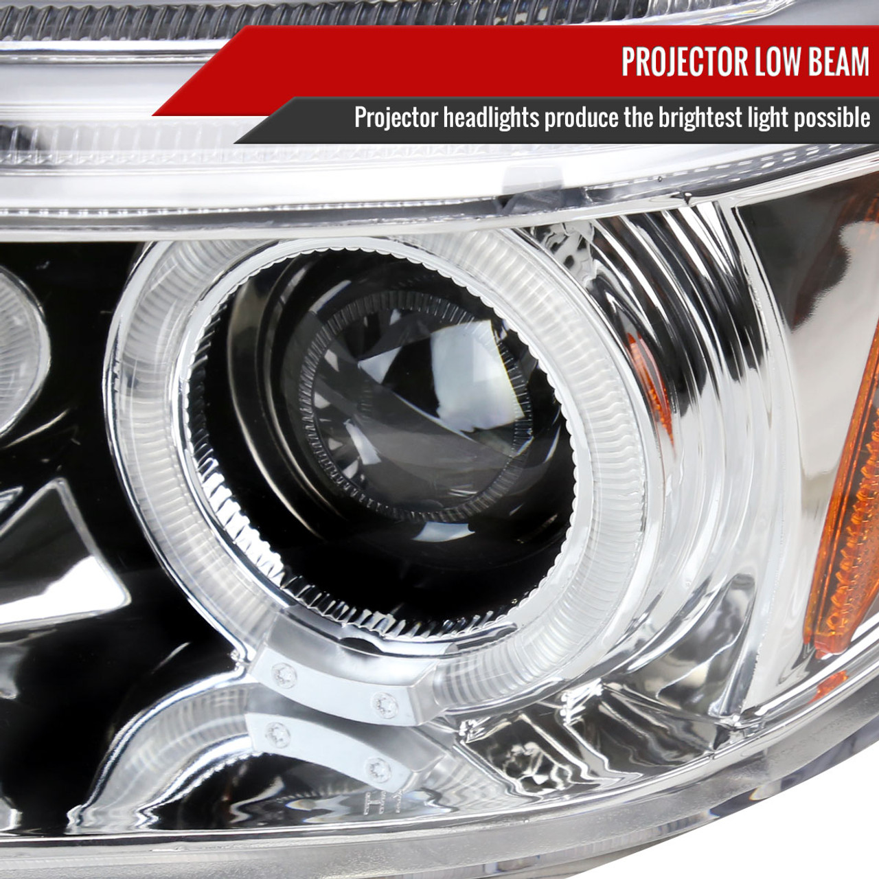 2005-2010 Scion tC Dual Halo Projector Headlights (Chrome Housing