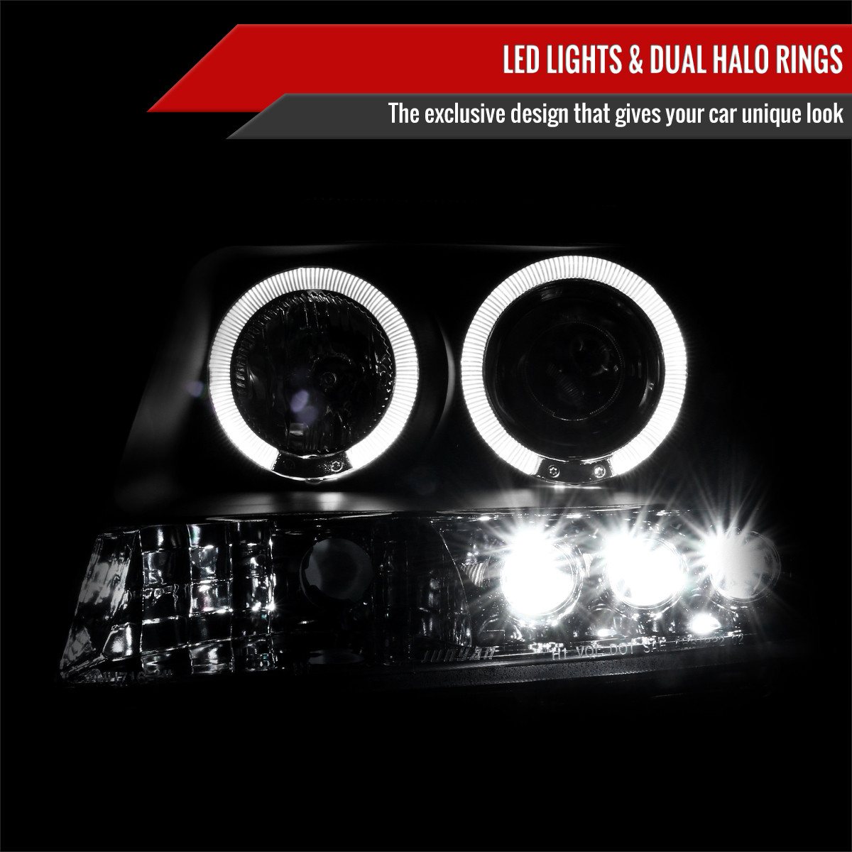 2005-2015 Nissan Xterra Dual Halo Projector Headlights (Matte