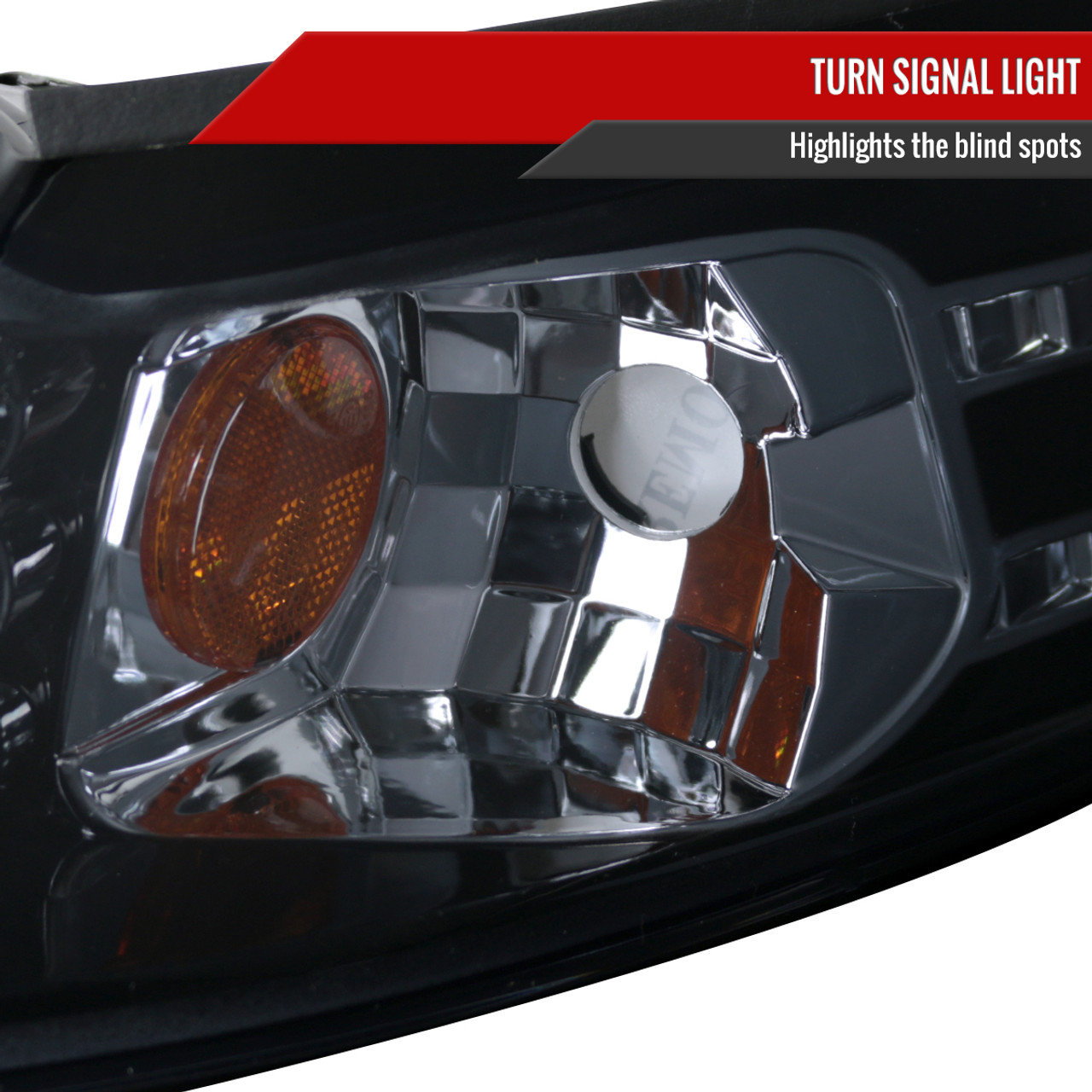 1999-2004 Ford Mustang Dual Halo Projector Headlights (Glossy