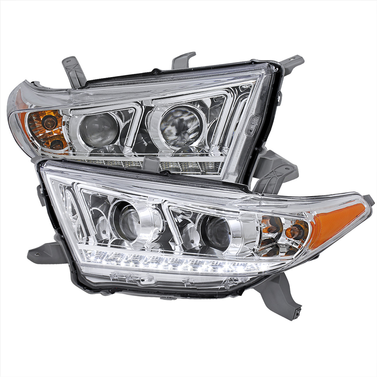 2011-2013 Toyota Highlander Projector Headlights w/ SMD LED Light