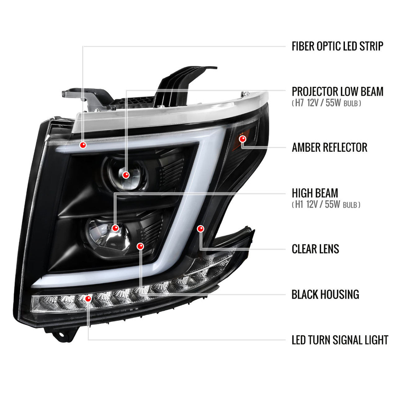 2015-2020 Chevrolet Tahoe Suburban/ 2016-2019 Suburban 3500HD LED