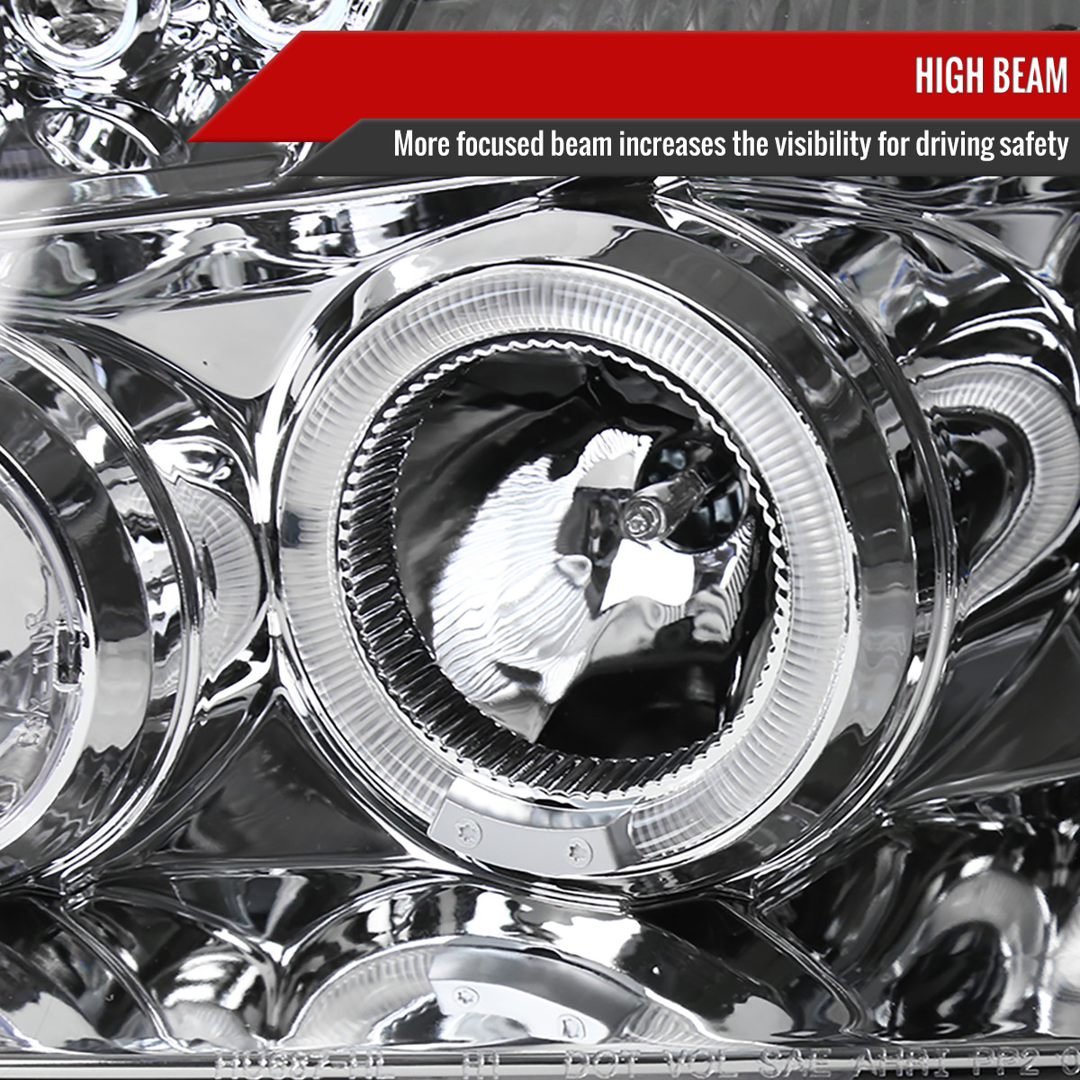 2005-2007 Dodge Magnum Dual Halo Projector Headlights (Chrome