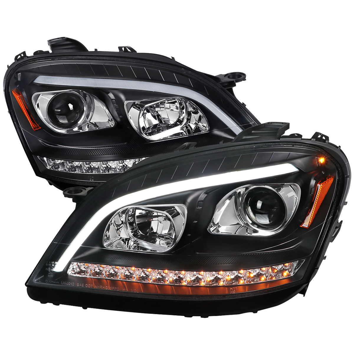 2006-2008 Mercedes Benz W164 ML Class LED Bar Projector Headlights