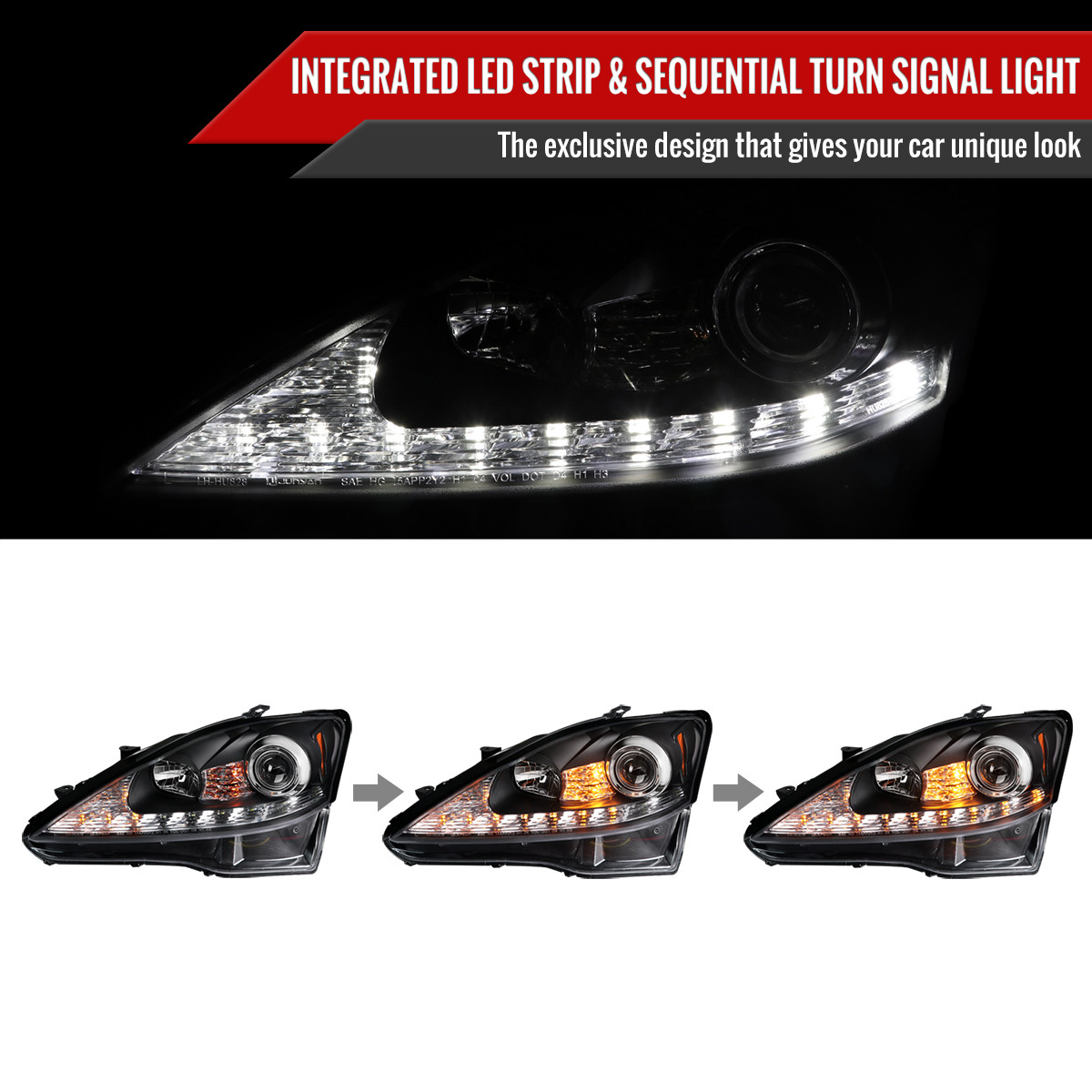 2006-2010 Lexus IS250/IS350 SMD LED Light Strip Projector