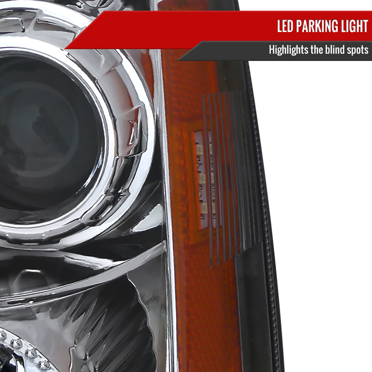 2008-2014 Cadillac CTS Projector Headlights w/LED Light Strip