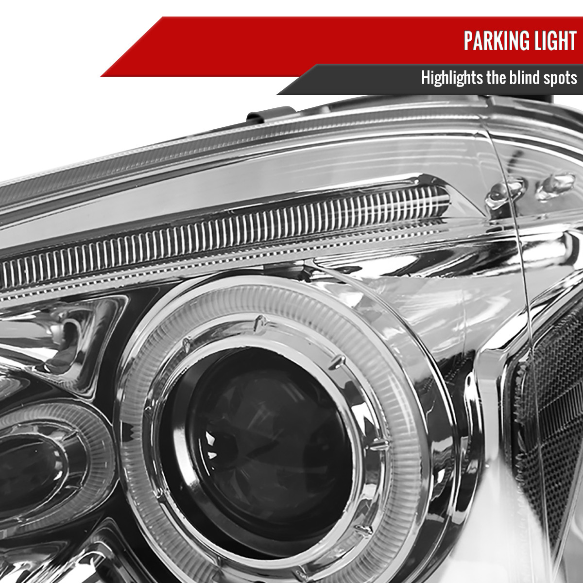 2002-2004 Acura RSX Dual Halo Projector Headlights (Chrome Housing