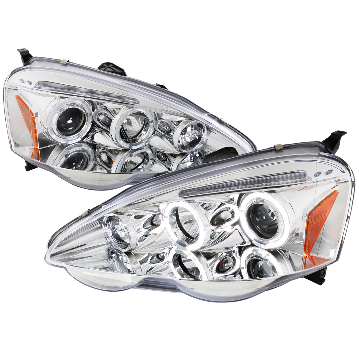 2002-2004 Acura RSX Dual Halo Projector Headlights (Chrome Housing