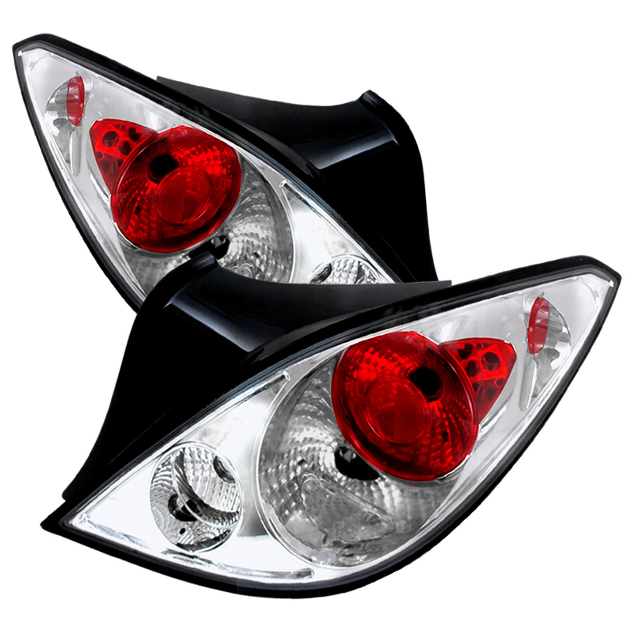 2005-2010 Pontiac G6 Coupe Tail Lights (Chrome Housing/Clear Lens