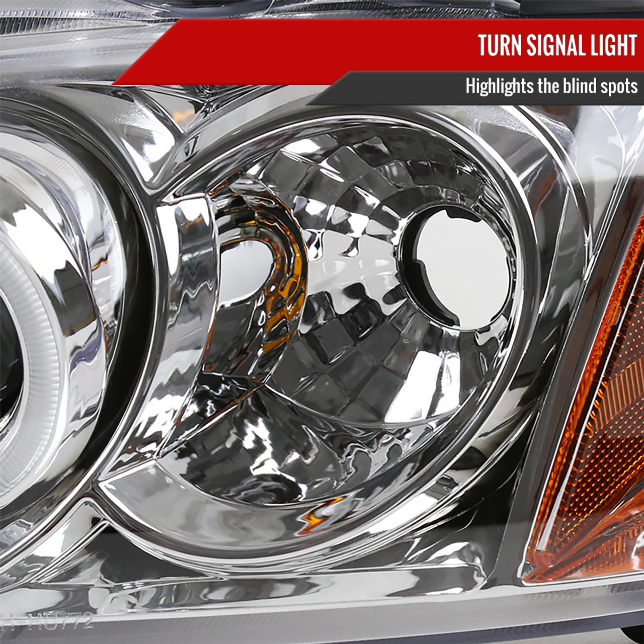 2000-2003 Nissan Sentra Dual Halo Projector Headlights (Chrome