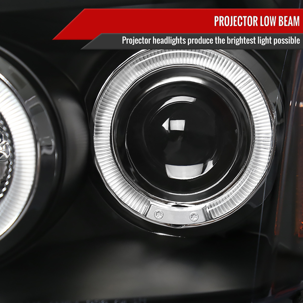 2005-2007 Dodge Magnum Dual Halo Projector Headlights (Matte Black