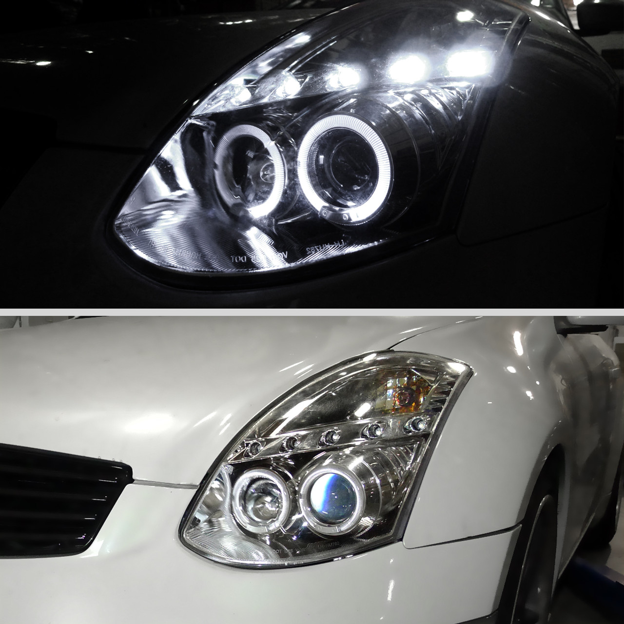 2003-2007 Infiniti G35 Coupe Dual Halo Projector Headlights