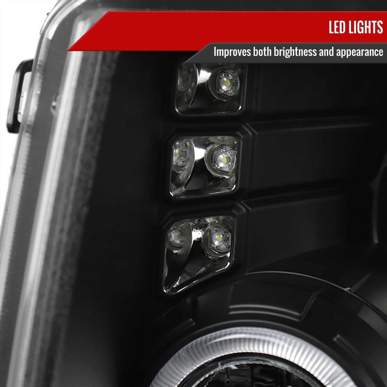 2009-2014 Ford F-150 Dual Halo Projector Headlights (Matte Black