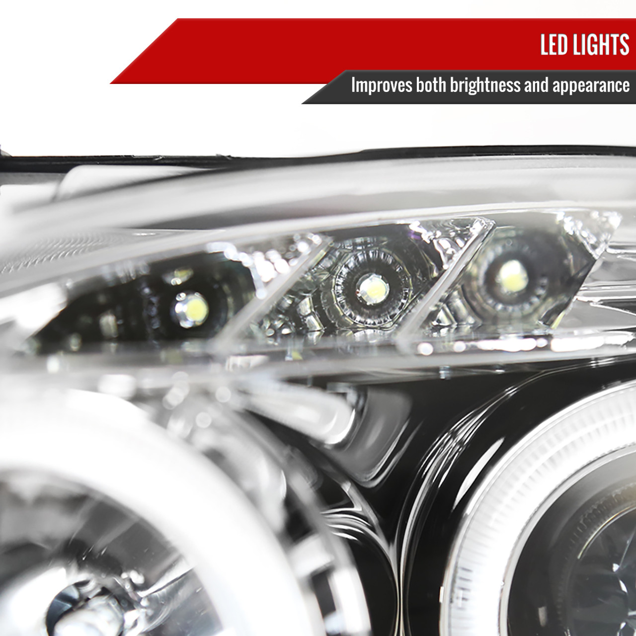 2004-2009 Honda S2000 AP2 Dual Halo Projector Headlights (Chrome